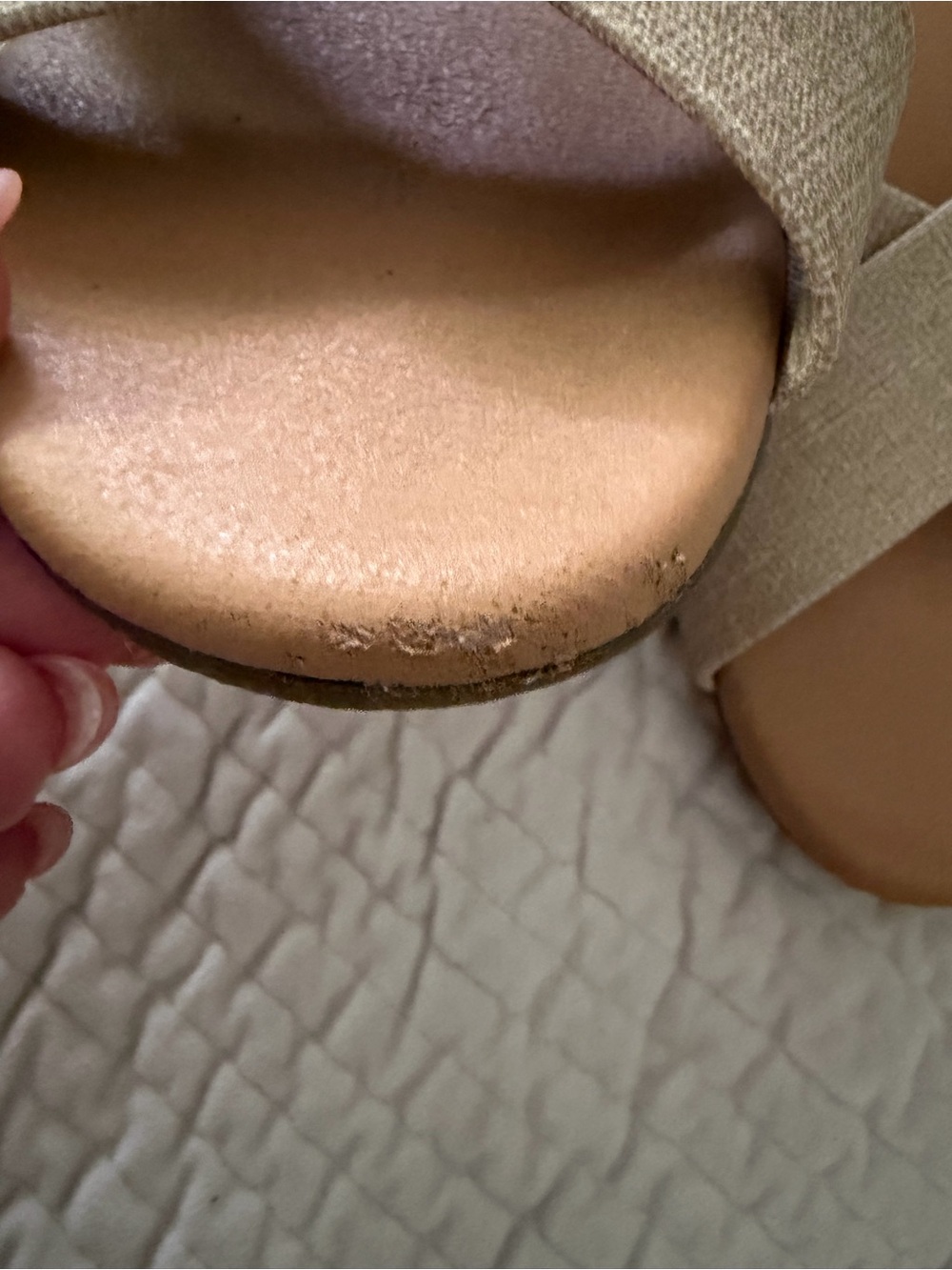 LC Lauren Conrad Tan Crisscross Slide Sandals - Picture 6 of 6